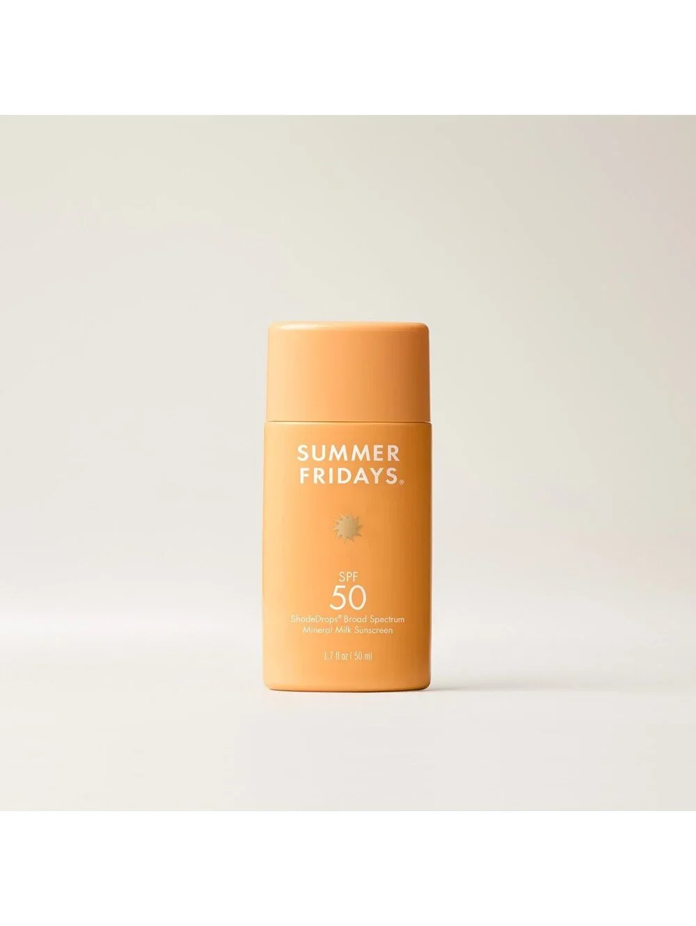 msrp $38 Summer Fridays ShadeDrops Broad Spectrum SPF 50 Mineral Milk Sunscreen